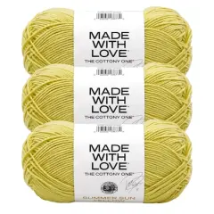 3 Pack Lion Brand&reg; Tom Daley Made with Love&trade; The Cottony One&trade; Yarn Summer Sun Yellow