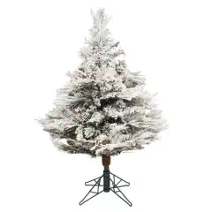 3.5ft. Unlit Flocked Alberta Artificial Christmas Tree