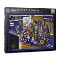 NFL Purebred Fans A Real Nailbiter 500 Piece Puzzle Baltimore Ravens