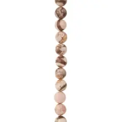Brown Zebra Jade Round Beads, 8mm by Bead Landing&trade;