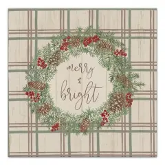 Merry & Bright Plaid Canvas Wall Art