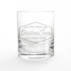 Cut and Carry Christmas Trees 11oz. Whiskey Glass