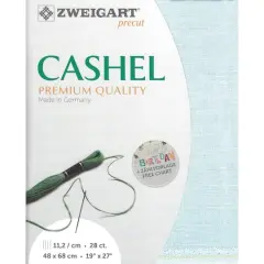 Zweigart&reg; Cashel Precut 28 Count Premium Fabric, 19" x 27" Ice Blue