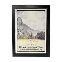 Home Black Flat Frame with Beveled Mat by Studio D&eacute;cor&reg;