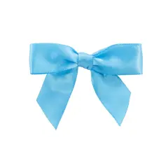 JAM Paper 3.25" Satin Twist Tie Bows, 100ct. Turquoise