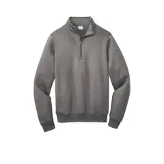 Port & Company&reg; Core Fleece 1/4 Zip Pullover Sweatshirt Graphite Heather