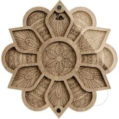 Wonderland Crafts 5.75" Mandala Bead Organizer with Transparent Cover