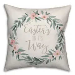 Easter's on Its Way Throw Pillow