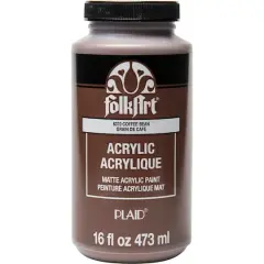 FolkArt&reg; 16oz. Matte Acrylic Paint 6370 Coffee Bean
