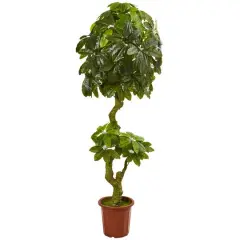 6ft. Potted UV Resistant Umbrella Artificial Tree