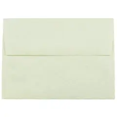 JAM Paper 4.75" x 6.5" Parchment Invitation Envelopes, 50ct. Green Recycled