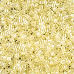 John Bead 11/0 Miyuki Delica Glass Seed Beads, 5g Yellow Ceylon Line Dyed
