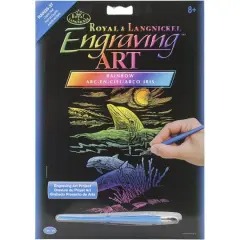 Royal & Langnickel&reg; Engraving Art&trade; Dolphin Reef Rainbow Foil Kit