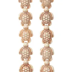 White & Green Reconstituted Stone Tortoise Beads, 18mm by Bead Landing&trade;