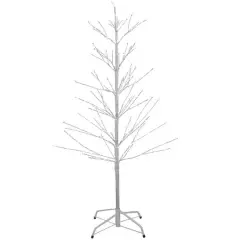 4ft. Pre-Lit White Birch Twig Artificial Christmas Tree, Pure White LED Lights