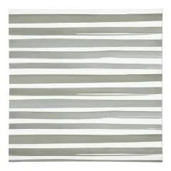 Watercolor Stripe Cotton Twill Napkin Green and White