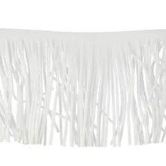3.75" Flocked Fringe Trim by Celebrate It&reg; White