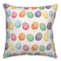 Watercolor Eggs 18" x 18" Throw Pillow
