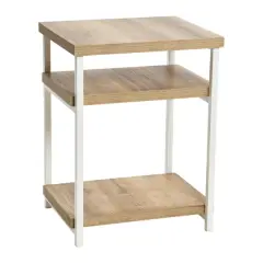 Household Essentials Jamestown 2-Shelf End Table Coastal Oak