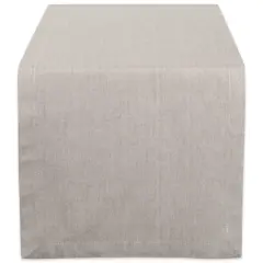 DII&reg; 72" Stone Brown Solid Chambray Table Runner