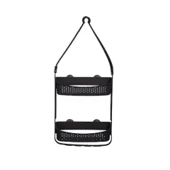 Bath Bliss 2 Way Convertible Shower Caddy Matte Black