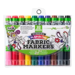 Tulip&reg; Fabric Markers&reg;, Brush Tip Rainbow