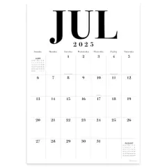 July 2025 - June 2026 Medium Art Poster Wall Calendar