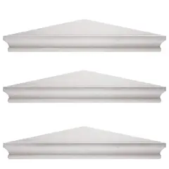 White Floating Beveled Corner Shelves Set