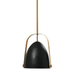 Hello Honey&reg; 5.9ft. 2-Tone Metal Ceiling Light Black and Brushed Gold