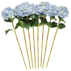 33" Blue Hydrangea Artificial Flower Stem, 8ct.