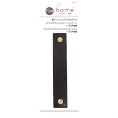 Dritz&reg; Home 5.5'' Faux Leather Handle Set Brown