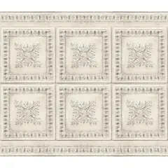 Brewster Cream Vintage Tin Peel & Stick Backsplash