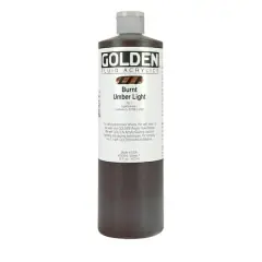 Golden&reg; Fluid Acrylics, 16oz. Burnt Umber Light