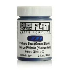 Golden&reg; 2oz. SoFlat Matte Acrylic Paint Phthalo Blue (Green Shade)