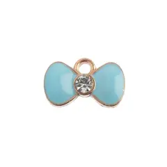 John Bead Sweet & Petite Bow Charms, 10ct. Light Blue