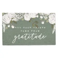 Good Things Come With Gratitude 30" x 18" Door Mat