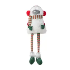 Glitzhome&reg; 21"H Christmas Fabric Yeti Shelf Sitter