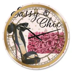 Designart Fashion High Heels II Glam Wall Clock