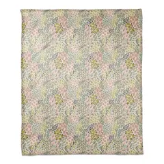 Funky Floral 50" x 60" Coral Fleece Blanket