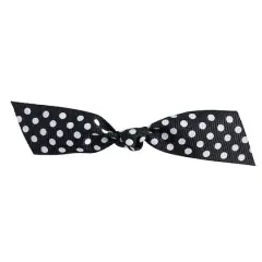 JAM Paper 7/8" Grosgrain Dots Twist Tie Flair Bows, 100ct. Black/White