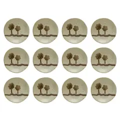 Hello Honey&reg; Multicolor Painted Trees Stoneware Plate Set
