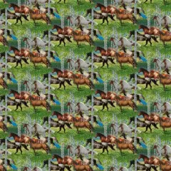 Wild Wings Horses Running Free Allover Cotton Fabric