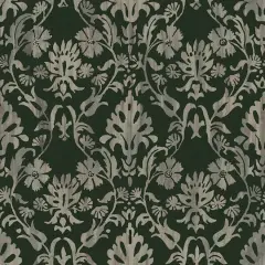 RoomMates Blooming Damask Peel & Stick Wallpaper Deep Green