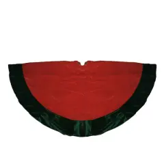 60" Red & Green Traditional Christmas Tree Skirt