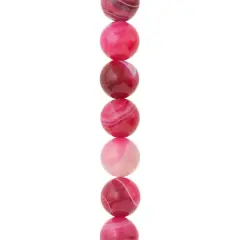 Pink Dyed Agate Round Beads, 12mm by Bead Landing&trade;