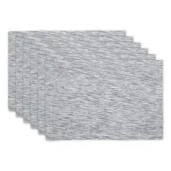DII&reg; Tonal Recycled Cotton Slubby Rib Placemats, 6ct. Navy/Off White
