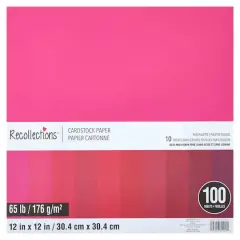 Red Palette 12" x 12" Cardstock Paper by Recollections&trade;, 100 Sheets