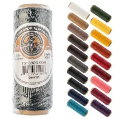 Gudebrod 0.015" 3 Ply Waxed Thread, 500ft. Green