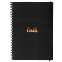 Rhodia&reg; Black Elasti Book, 9" x 11.75"