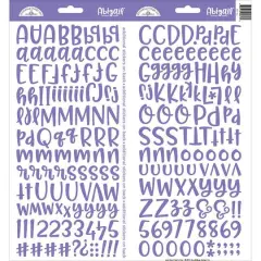 Doodlebug Design Inc.&trade; Abigail&trade; Font Alpha Cardstock Stickers Lilac